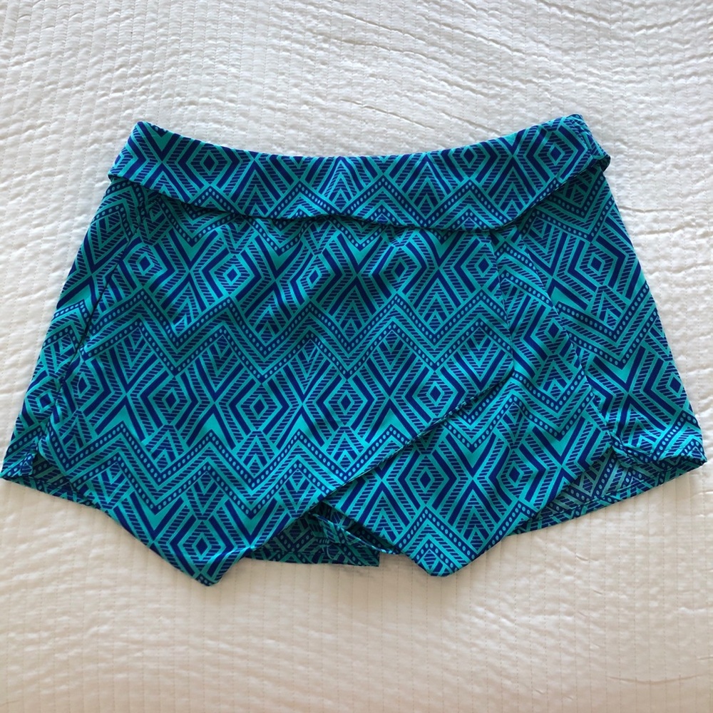 Blue envelope skirt